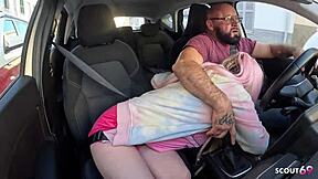 i seduced the old uber driver for risky outdoor sex