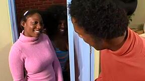 nubian babe and friend explore amateur storyline with small tits and petite fucking