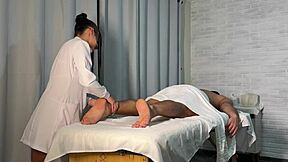 My First Day as Masseuse Turned Into Wild Face Fucking With a Hung Guy