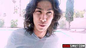 step granny caught him perving on her tits 😏