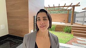 Latina Agent Sucks Monster Cock