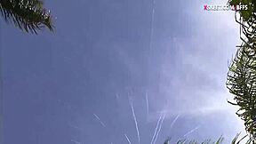 Lovely Teen 18+ Sluts Threesome Sex Outdoors With Big Cock Blowjobs