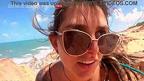 Fucking hot dread in Morro Branco facing the sea 😍