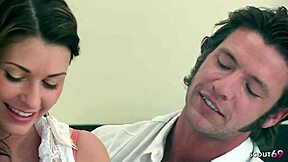 Blonde sexy teen rides boyfriend's big dick in sloppy fucking. Bent over for intense licking and cumshot