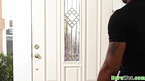 asian cutie petite busty masseuse covered in sexy tats give her black client a nuru massage - isiah maxwell linda lan