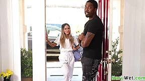 asian cutie petite busty masseuse covered in sexy tats give her black client a nuru massage - isiah maxwell linda lan