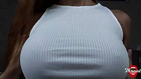 Busty Redhead Best Friend Sucks Until Lactating in Mouth