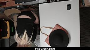 Teen and Grandma Punished by Perv Guard for Shoplifting