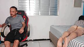 Excited Stepsister Exposes Ass To Tease Stepbrother