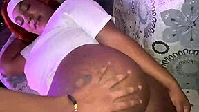 Petite ebony girl loves taking that dick!