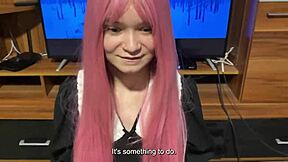 Step Sister Tried On New Student Uniform And Showed Step Brother Her Blowjob Skills