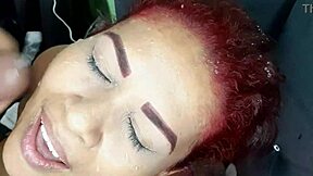 I watch my stepmother sucking my cock in POV