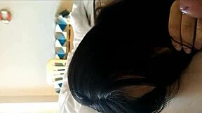 this asian babe is sucking my cock so good