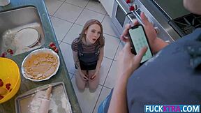 Madi Collins says, Take me in the kitchen.