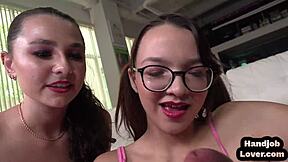 uhh, me n these teen 18+s jerkin cock in 3some, talkin dirty pov... ya know