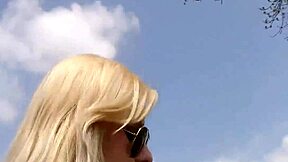 Naughty beauty adores licking balls.