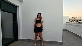 Watch Sexy Latina Dance on Terrace, Teasing with Big Ass Moves!