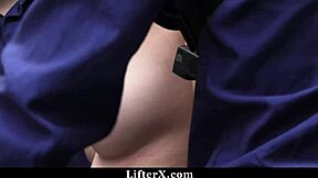 Two mall officers arrest busty shoplifter lifterx