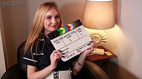 eighteen year old british hottie wanks off an old guy in a homemade session