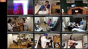 tina lee comet embarrassed in yearly gyno exam with doctor tampa and nurse angel rose