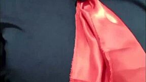 Latina blonde shows off her small breasts at home