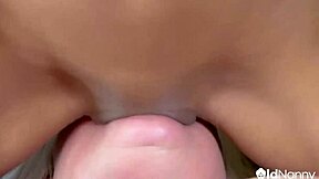 Oldnanny model seduces photographer during photoshoot 😍