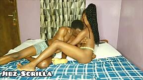 Ebony teen 18+ sucking boobs and pounding pussy is amazing! 😍