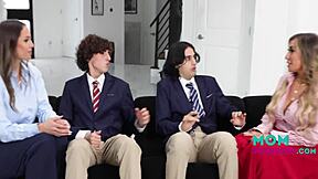 Milfs Feel Deep Desire to Cure Step Sons Virginity