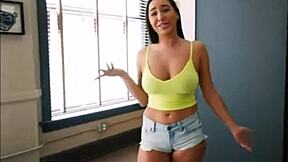 karlee grey, the teen stepsister with big natural tits, reveals her crush to her stepbrother tony profane, leading to a pov fucking session that brings her to orgasm.