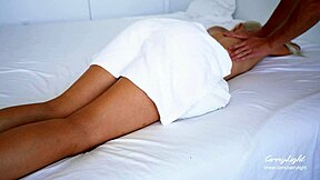 Step mom gets oil massage from stepson leading to intimacy