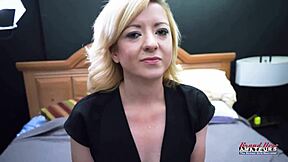 Horny Blonde Cutie Sucks Dick And Gets Wet Twat Pounded