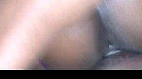 Nasty ebony milf shakes ass in thong