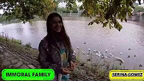 Dean and Dan Double Pound Petite Serina Gomez's Pussy in Prague