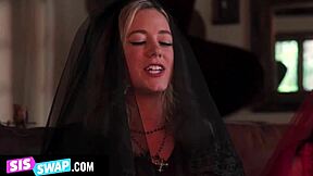 Stepbros and stepsisters have sex to avoid ghosts