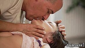 old men fulfill her wet dream in orgy