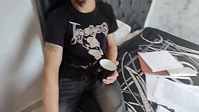 Horny secretary's deep throat leads to hard anal after work