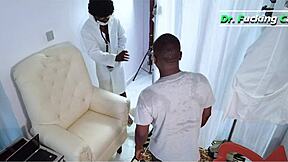 African teen sucks doctor's cock in hospital for hardcore action
