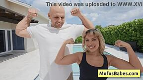 Sexy Blonde Teen Slut Reveals Perfect Round Butt By Pool - Luna Luxe Jmac