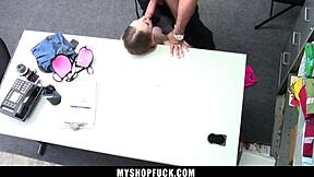 I caught this blonde stealing and fucked her on camera