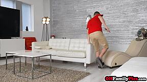 Sneaking stepbro fucks horny stepsis ohana petite 18+ after she masturbates 😏