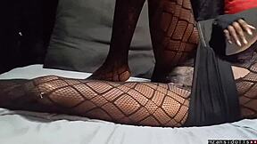 18-Year-Old Ebony Slut Fucked With Vibrator Under Skirt.