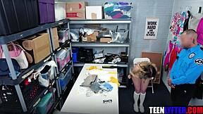 Tiny Teen Shoplifter Gets Intense Strip Search And Hard Fuck