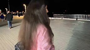 public agent gives cute girl a creampie