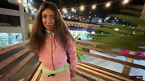 public agent gives cute girl a creampie