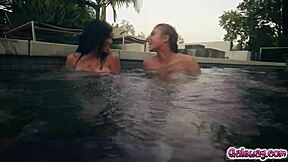 Savannah Sixx Kisses Gia Derza Deeply, Then Licks Her Pussy In The Bedroom!