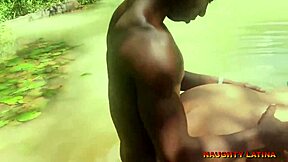 ebony african wife fucks her pastor during water baptism with deep emotions