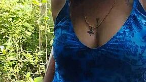 she gives me a blowjob in the woods so good