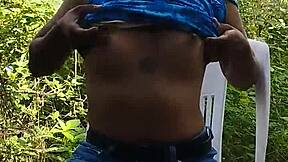 she gives me a blowjob in the woods so good