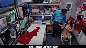 teenshoplifter - hot brunette teen 18+ selina bentz bangs guard juan largo for freedom.