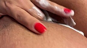 young girl 18 tries masturbation for the first time delicious vaginal sounds - milk waterfall